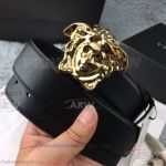 AAA Replica Versace Palazzo Belt With Yellow Gold Medusa Buckle